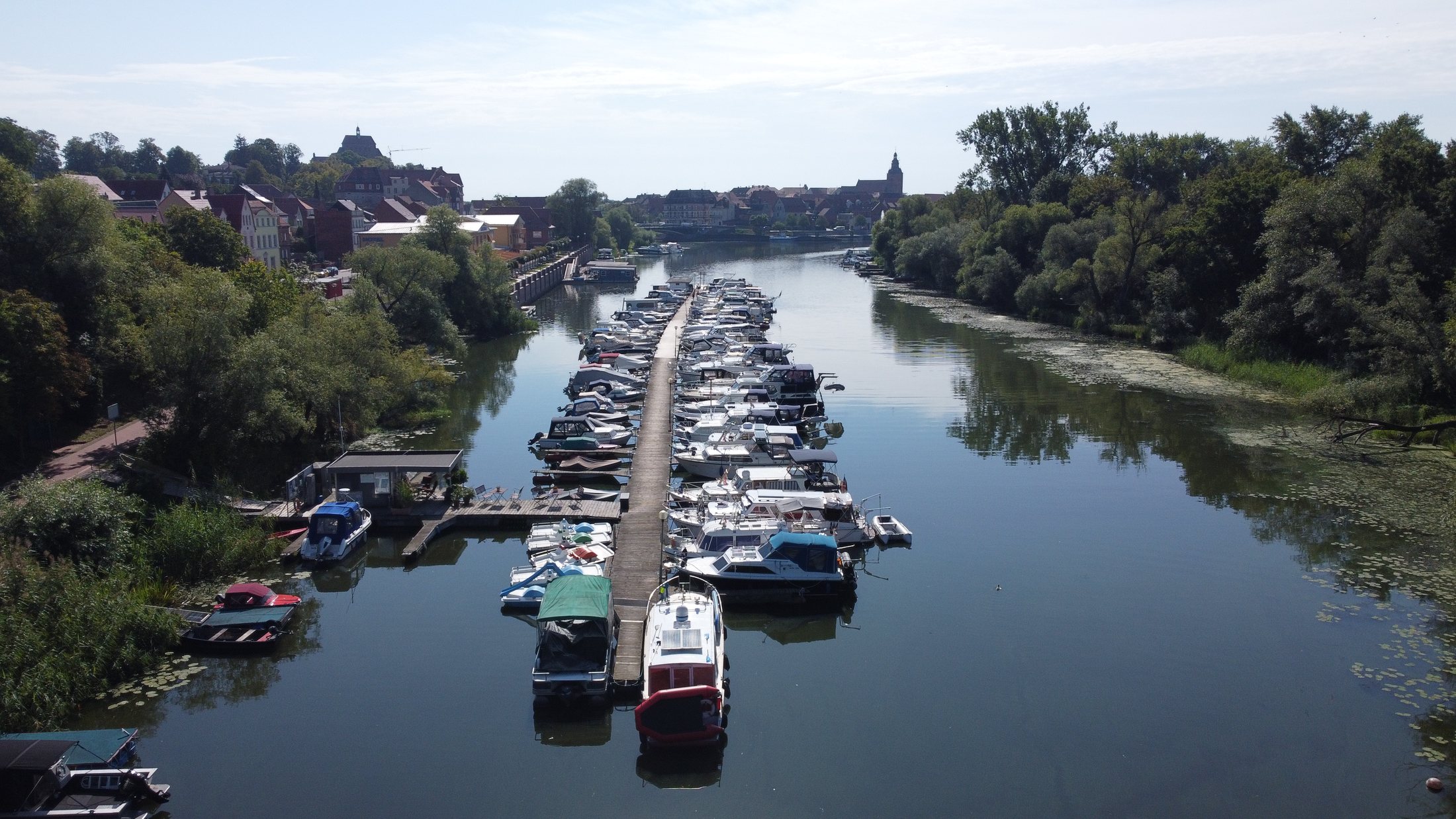 Yachthafen Havelberg aus der Luft